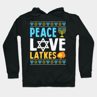 Love Peace Latkes Hanukkah Chanukah Jewish Hoodie